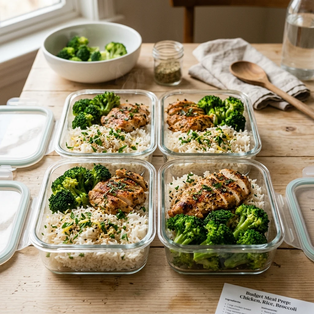 Budget Chicken And Rice Meal Prep With Broccoli Under $20