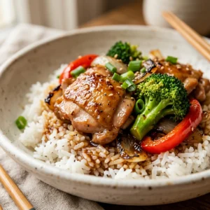 Budget Chicken And Veggie Stir Fry With Rice Under $3