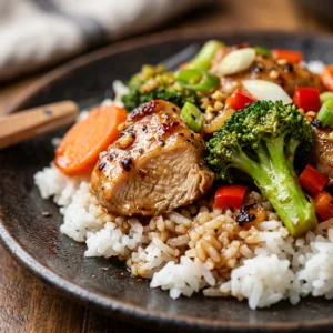 Budget Chicken And Veggie Stir Fry With Rice Under $3