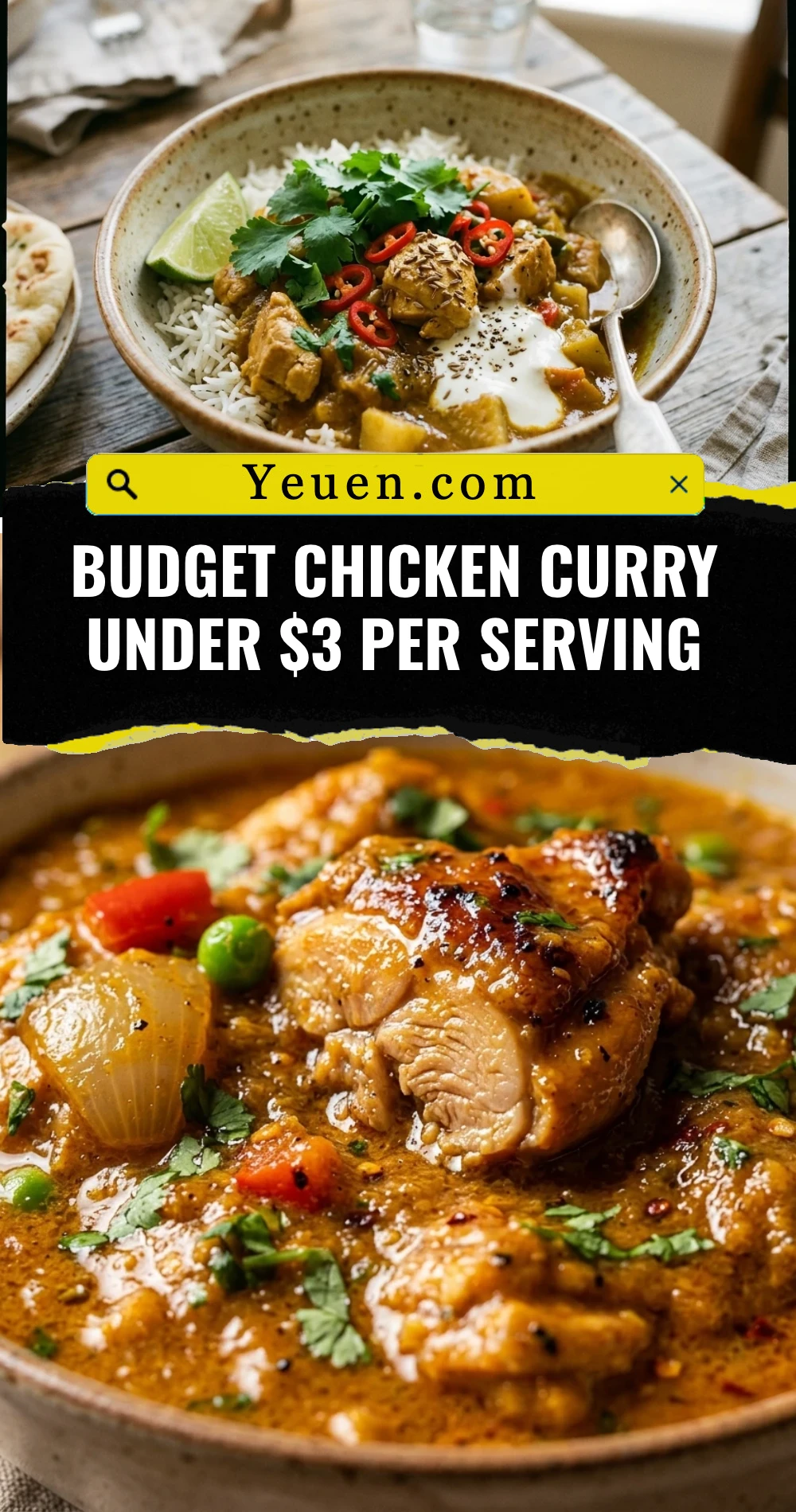 Budget Chicken Curry Under $3 Per Serving