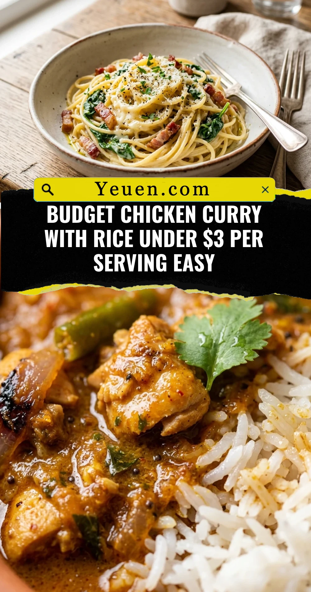 Budget Chicken Curry With Rice Under $3 Per Serving Easy