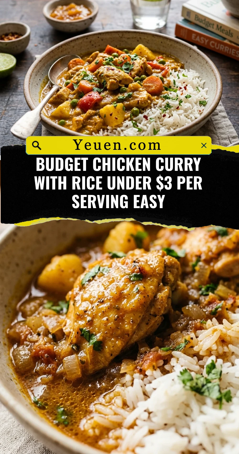 Budget Chicken Curry With Rice Under $3 Per Serving Easy