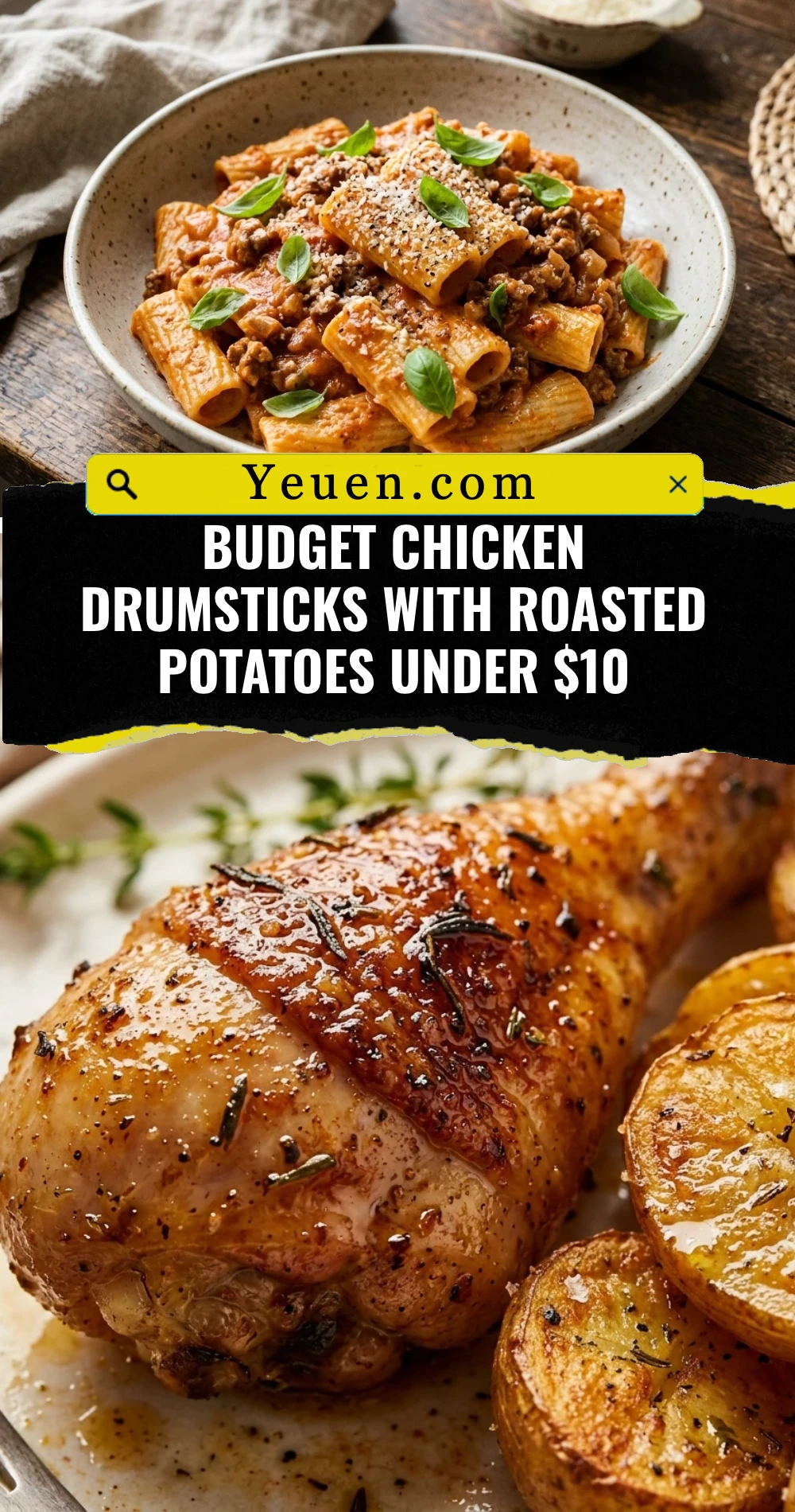 Budget Chicken Drumsticks With Roasted Potatoes Under $10