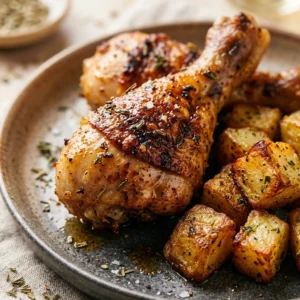 Budget Chicken Drumsticks With Roasted Potatoes Under $10