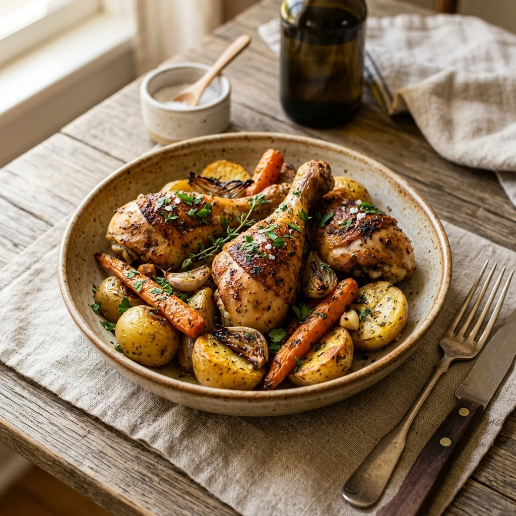 Budget Chicken Drumsticks With Roasted Potatoes Under $10