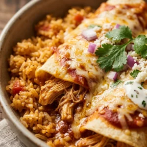 Budget Chicken Enchiladas With Rice Under $10 Family