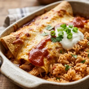 Budget Chicken Enchiladas With Rice Under $10 Family