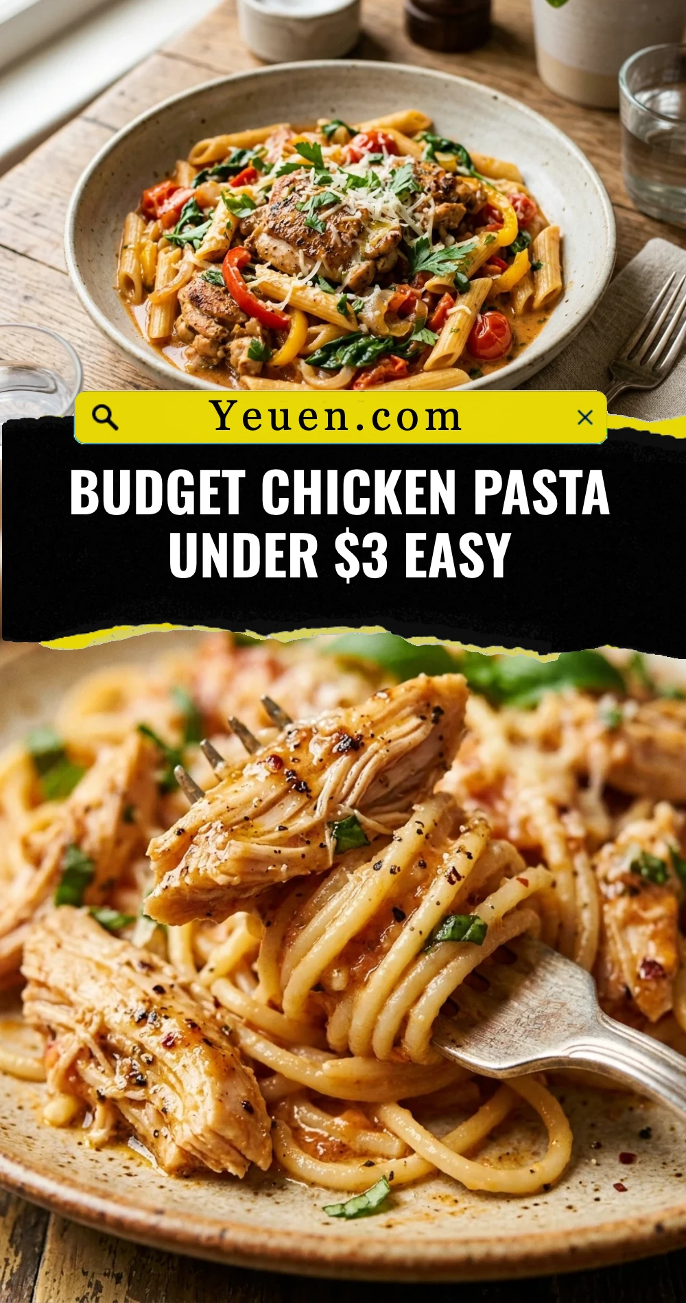 Budget Chicken Pasta Under $3 Easy