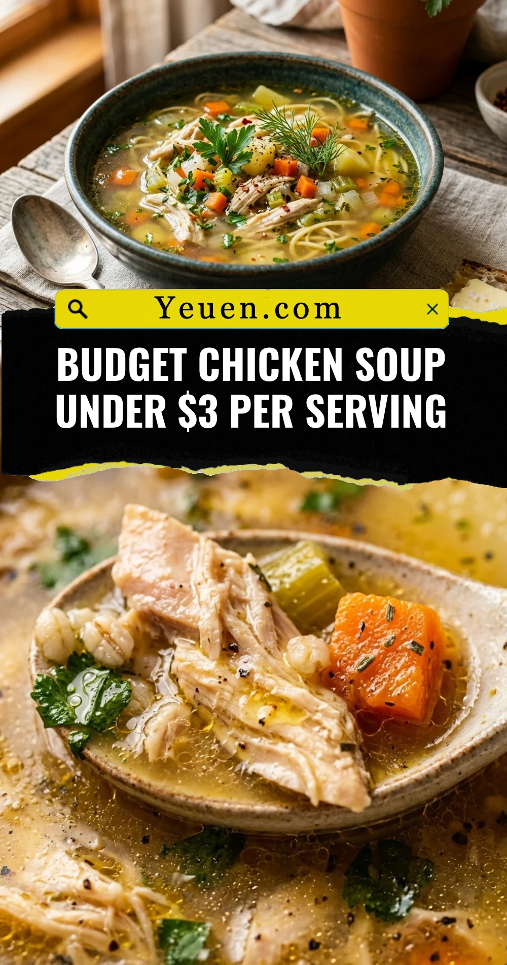 Budget Chicken Soup Under $3 Per Serving