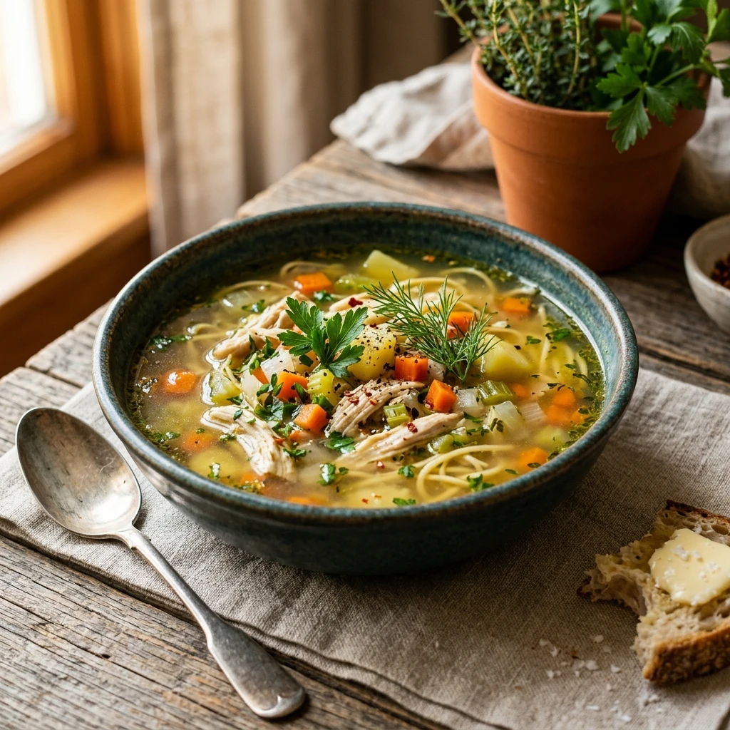 Budget Chicken Soup Under $3 Per Serving