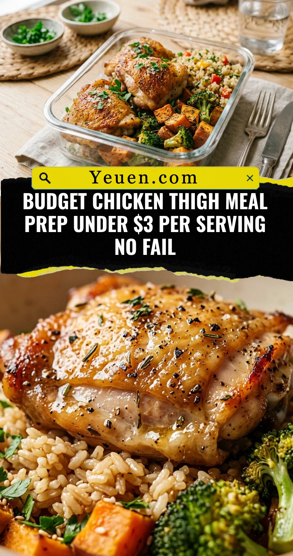 Budget Chicken Thigh Meal Prep Under $3 Per Serving No Fail