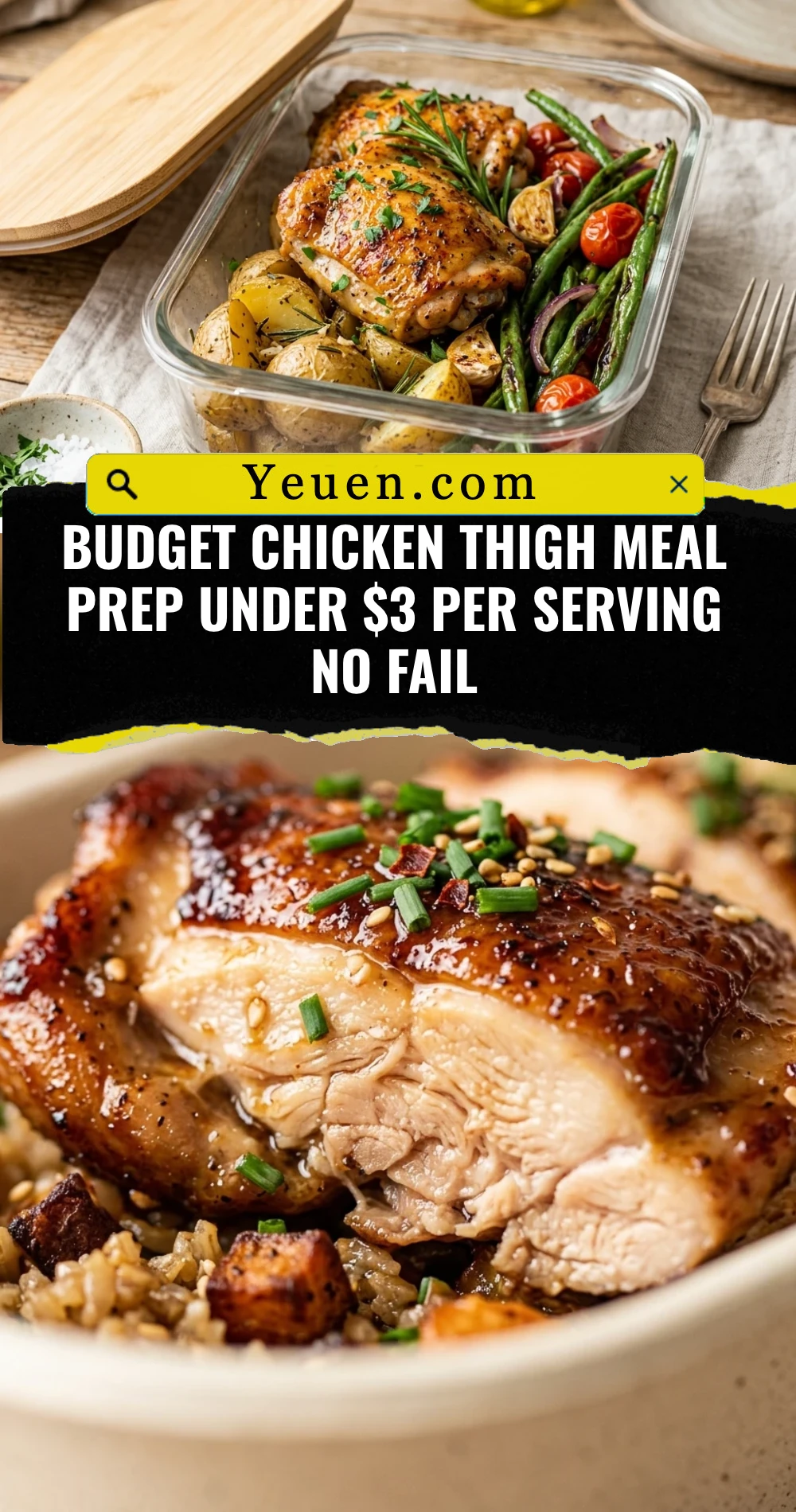 Budget Chicken Thigh Meal Prep Under $3 Per Serving No Fail