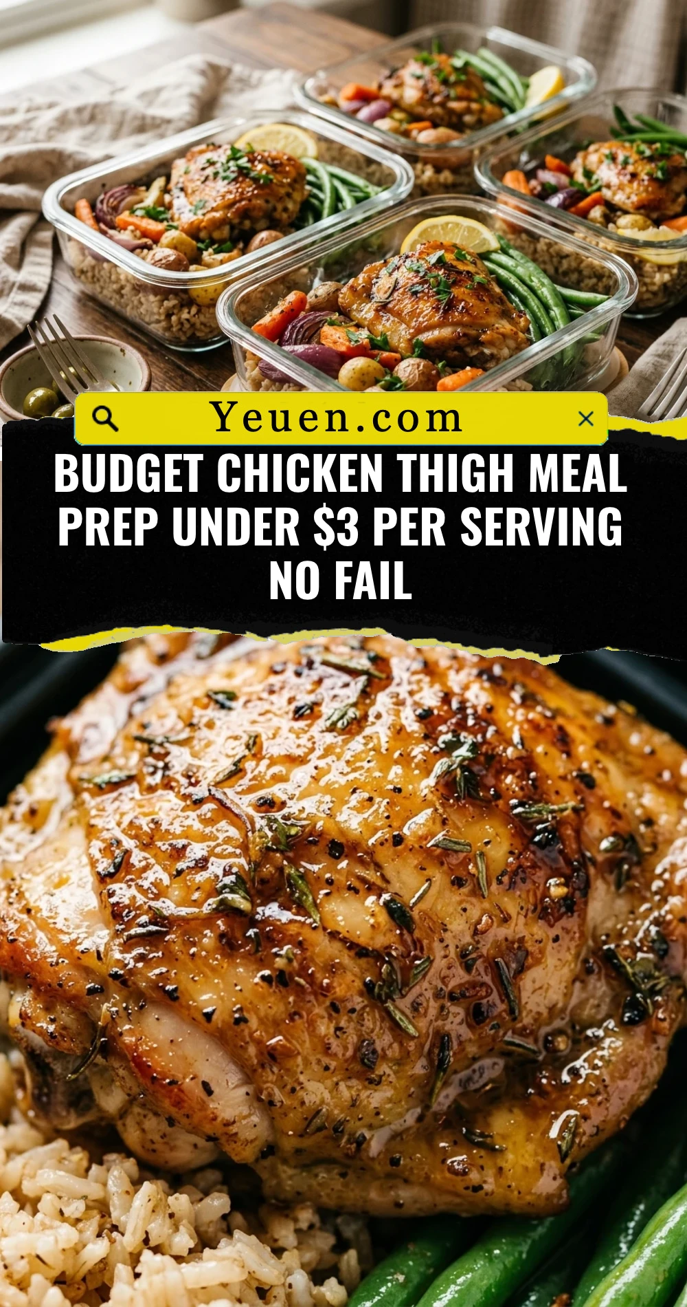 Budget Chicken Thigh Meal Prep Under $3 Per Serving No Fail