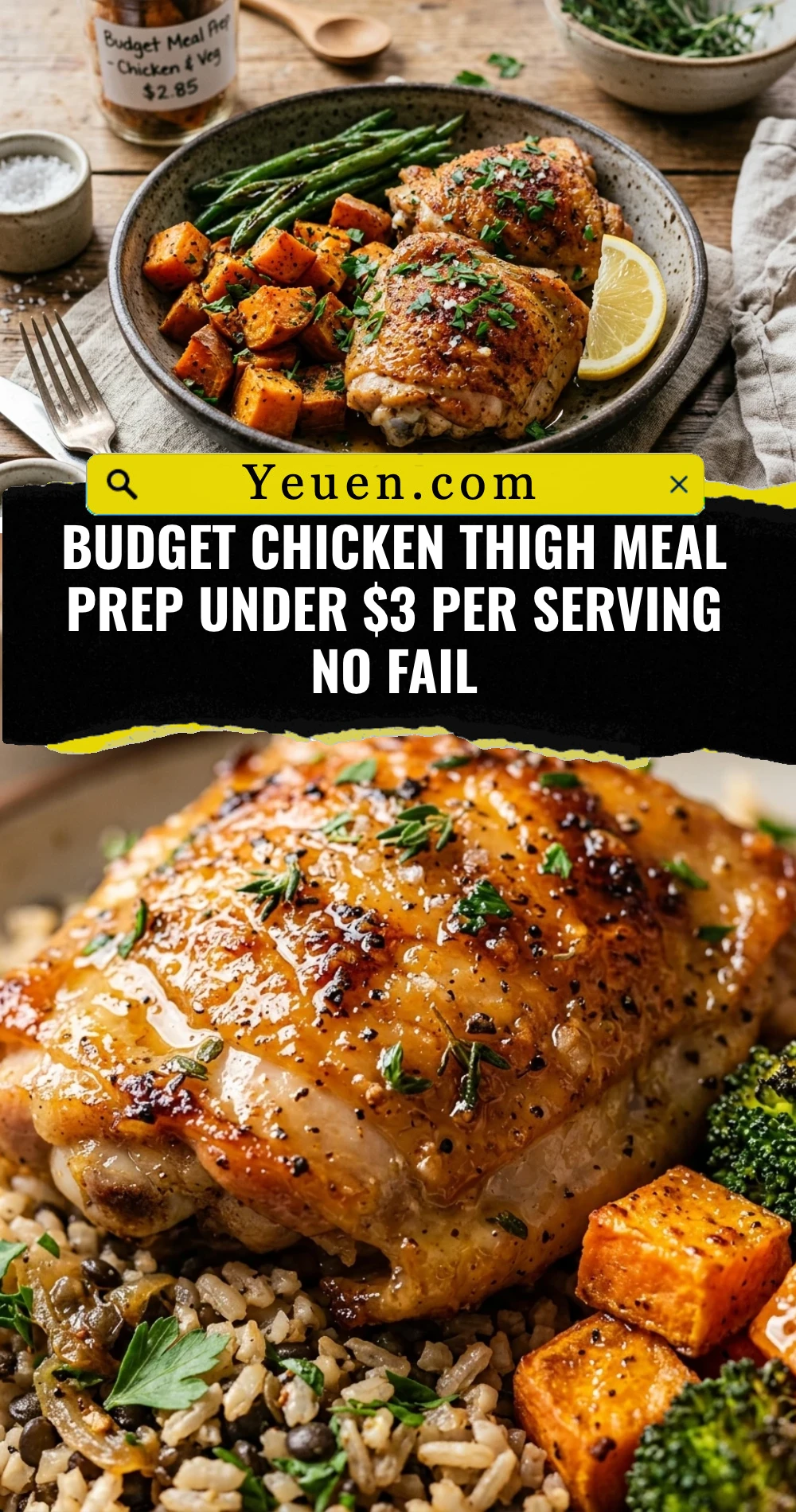 Budget Chicken Thigh Meal Prep Under $3 Per Serving No Fail