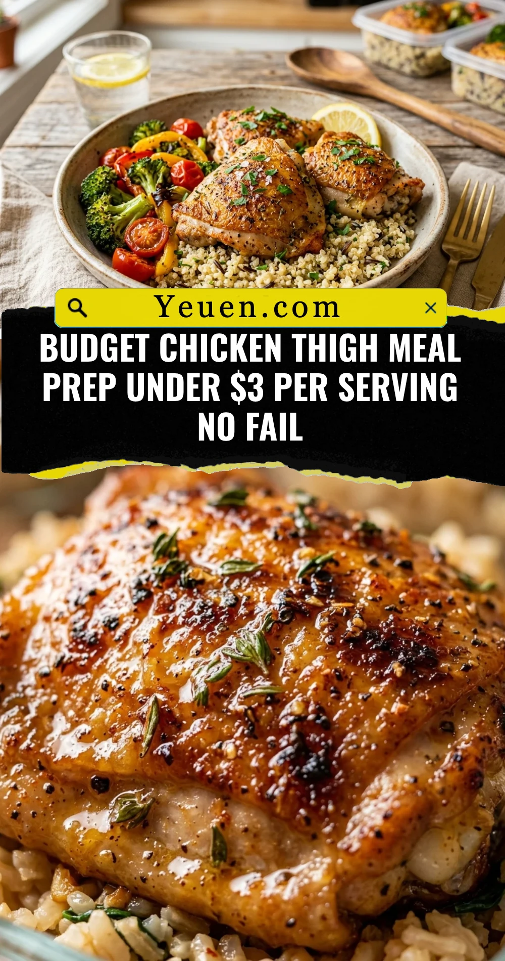 Budget Chicken Thigh Meal Prep Under $3 Per Serving No Fail