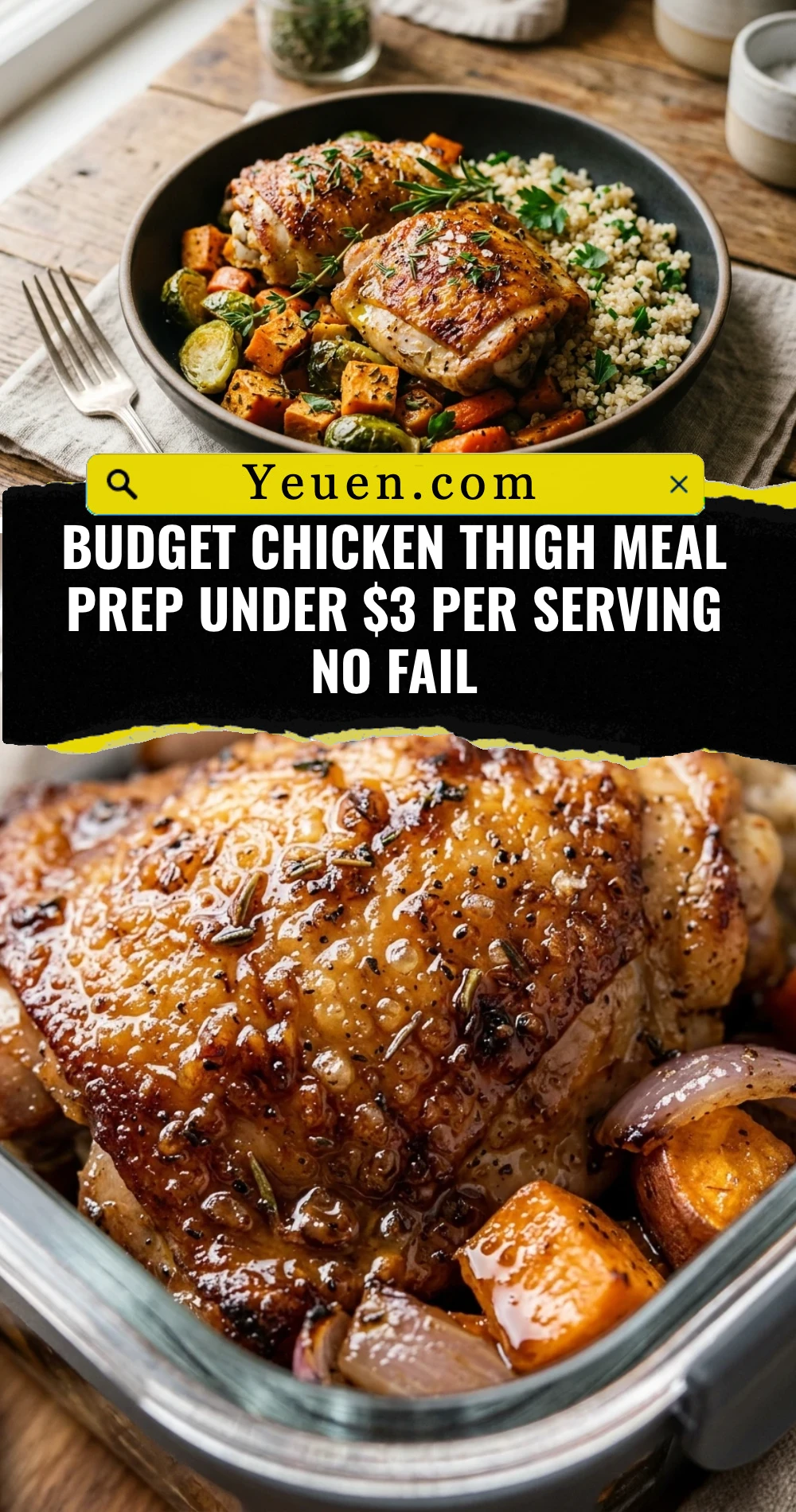 Budget Chicken Thigh Meal Prep Under $3 Per Serving No Fail