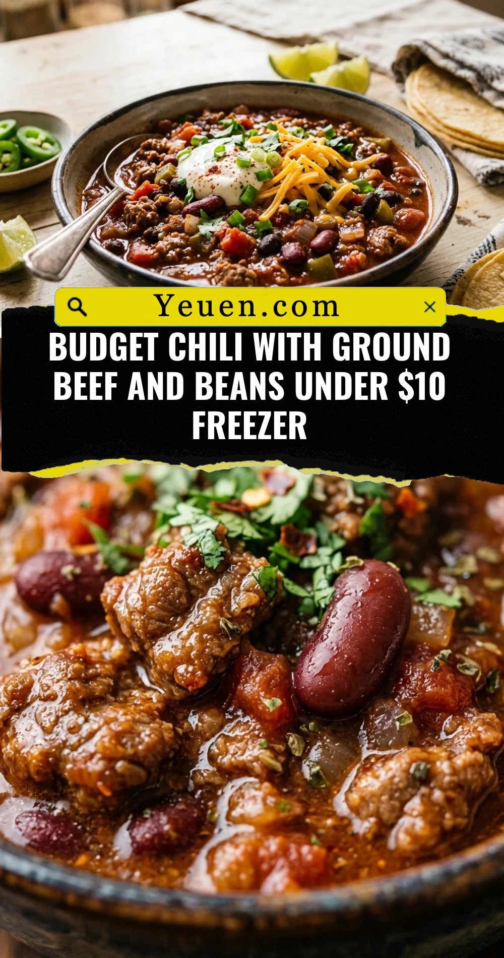 Budget Chili With Ground Beef And Beans Under $10 Freezer