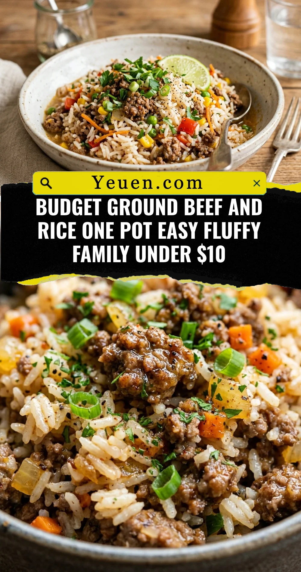 Budget Ground Beef And Rice One Pot Easy Fluffy Family Under $10