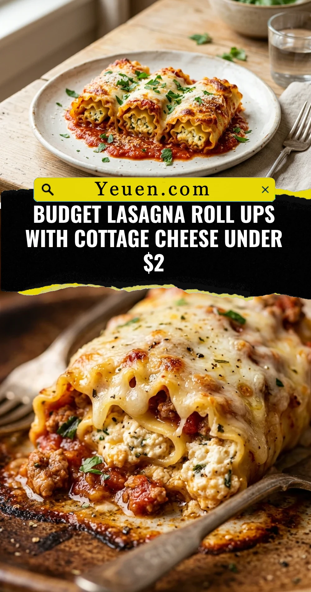Budget Lasagna Roll Ups With Cottage Cheese Under $2