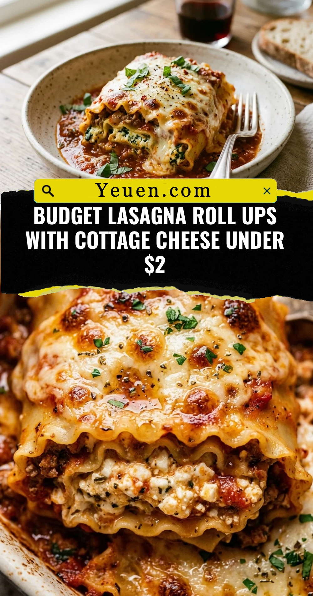 Budget Lasagna Roll Ups With Cottage Cheese Under $2