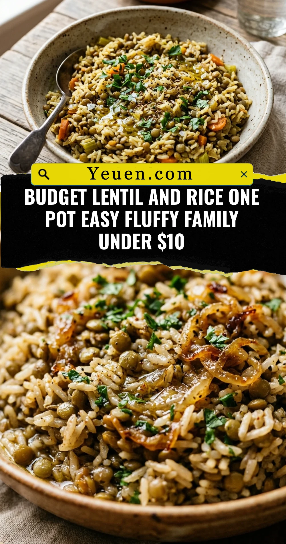 Budget Lentil And Rice One Pot Easy Fluffy Family Under $10