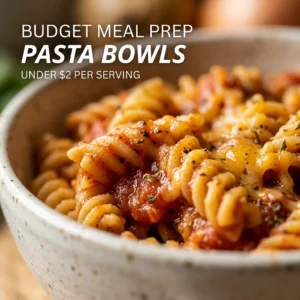 Budget Meal Prep Pasta Bowls Under $2 Per Serving