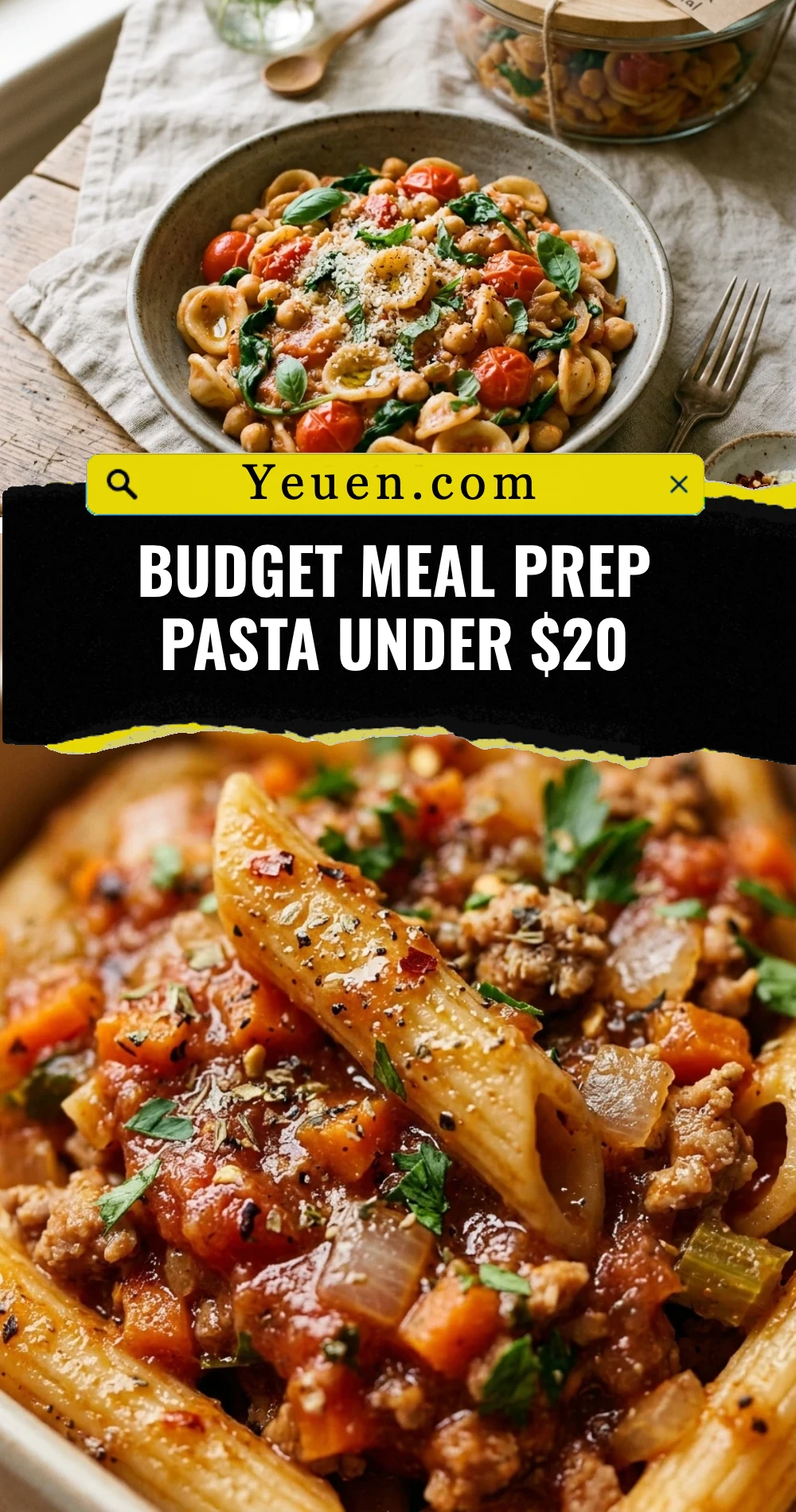 Budget Meal Prep Pasta Under $20