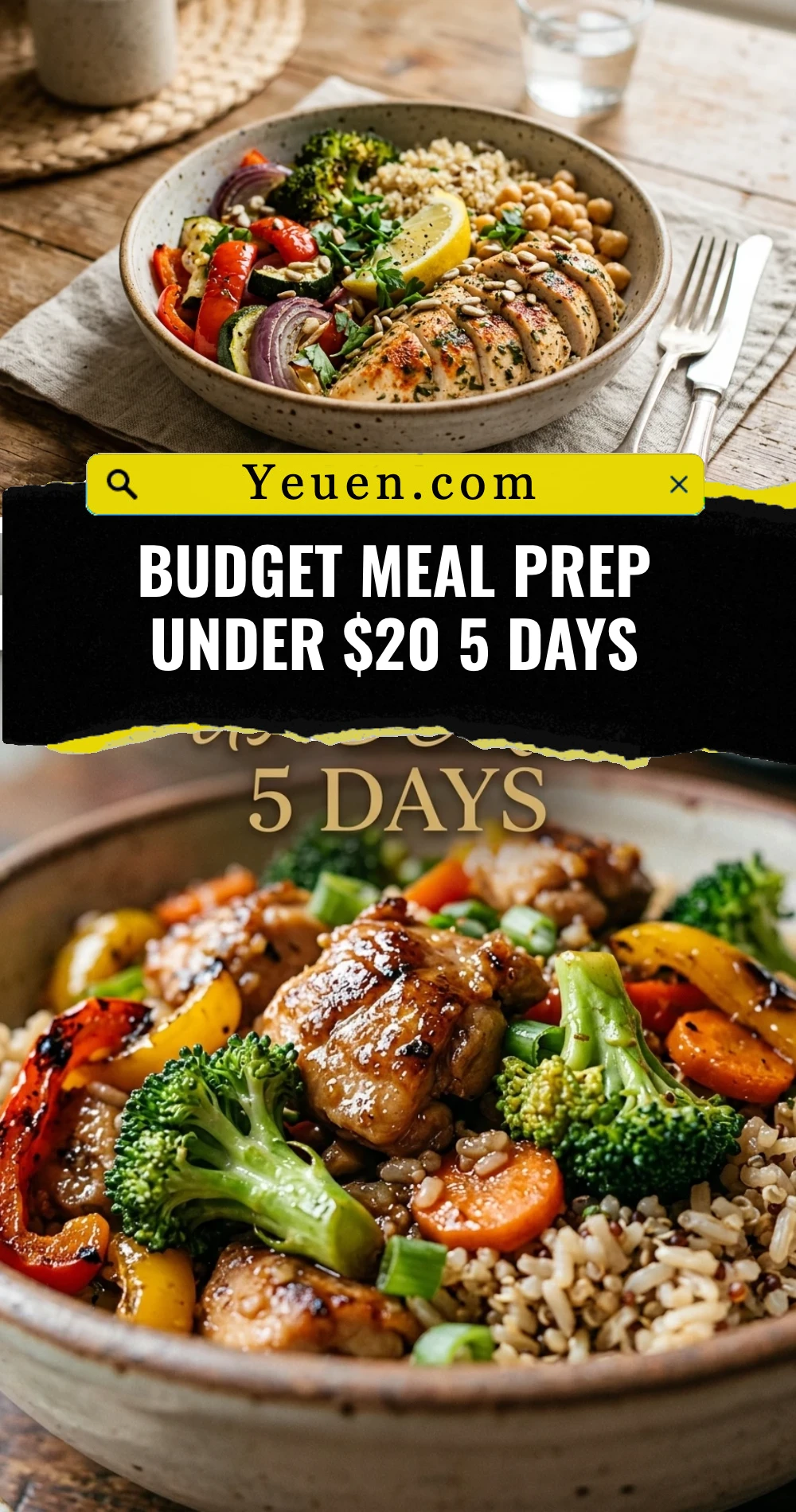 Budget Meal Prep Under $20 5 Days
