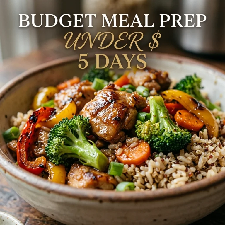 Budget Meal Prep Under $20 5 Days