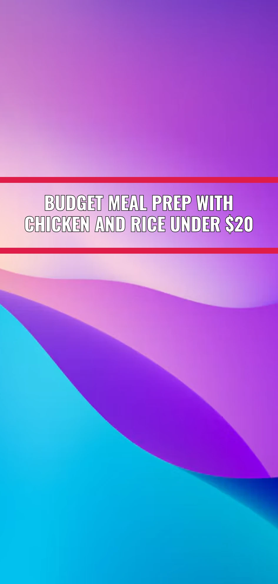 Budget Meal Prep With Chicken And Rice Under $20