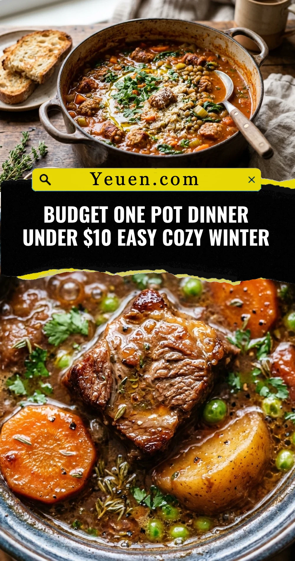 Budget One Pot Dinner Under $10 Easy Cozy Winter