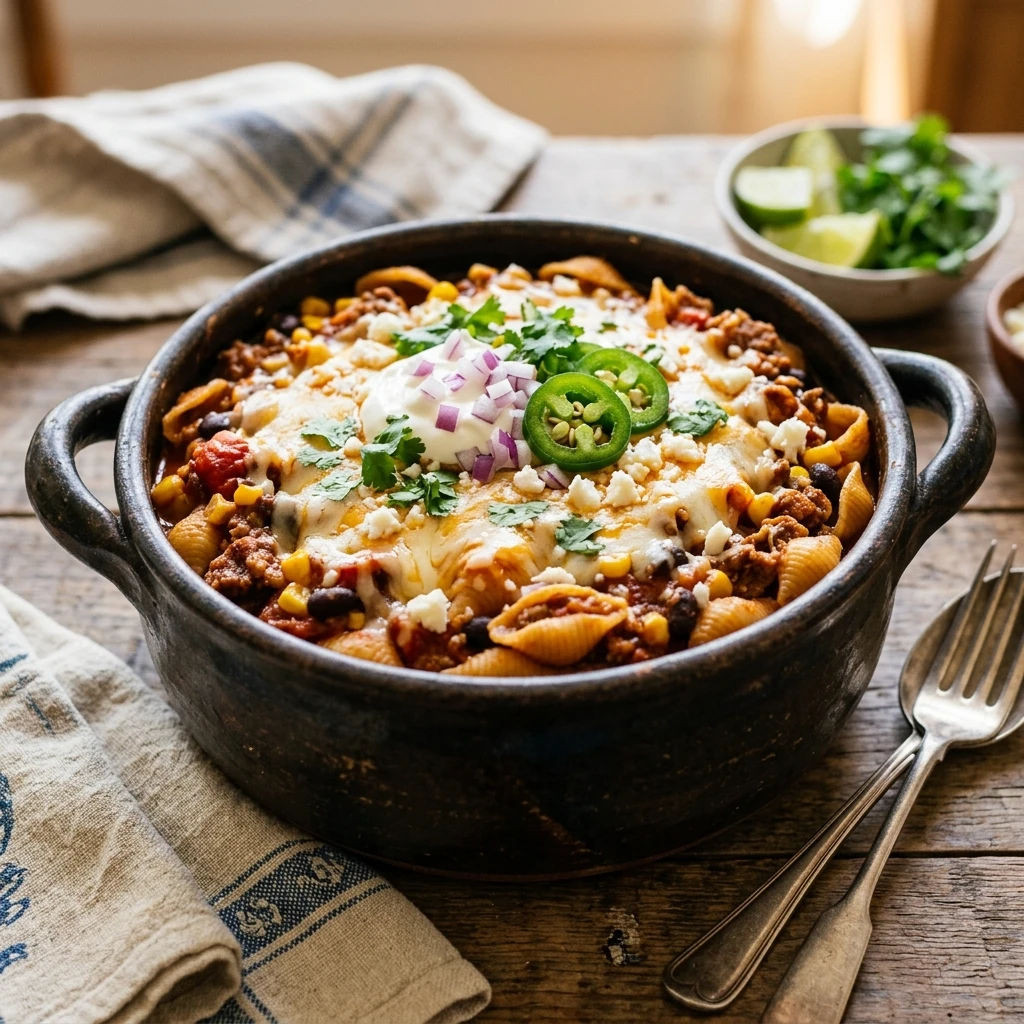 Budget One Pot Taco Pasta Under $2 Per Serving Family