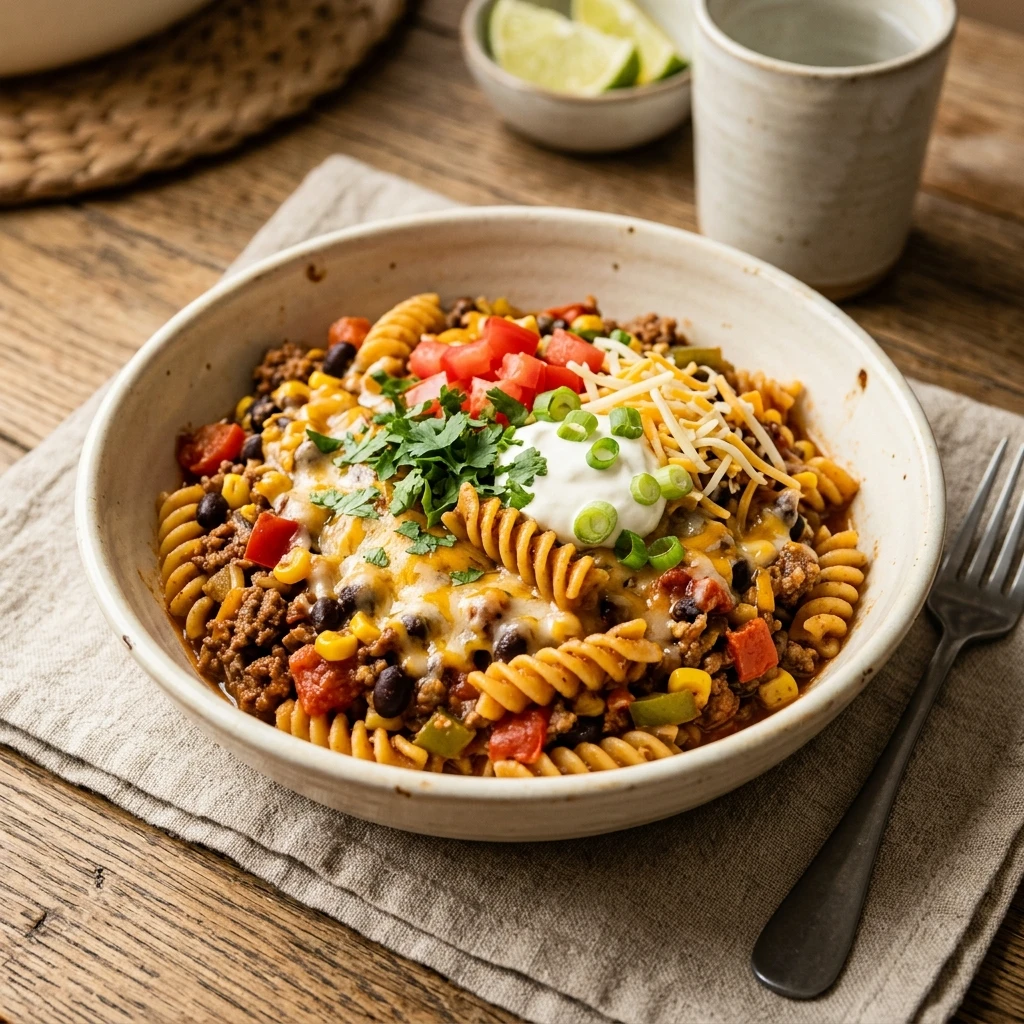 Budget One Pot Taco Pasta Under $2 Per Serving Family