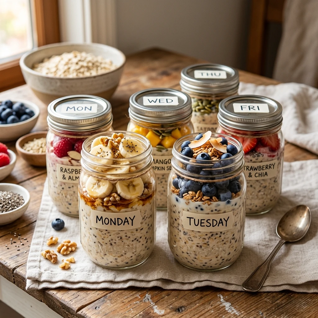 Budget Overnight Oats Meal Prep Under $5 For Week