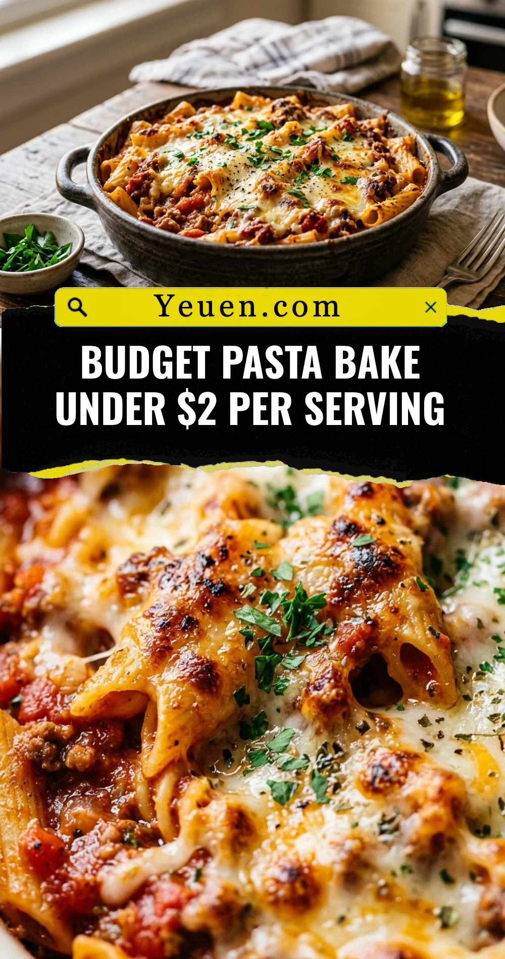 Budget Pasta Bake Under $2 Per Serving