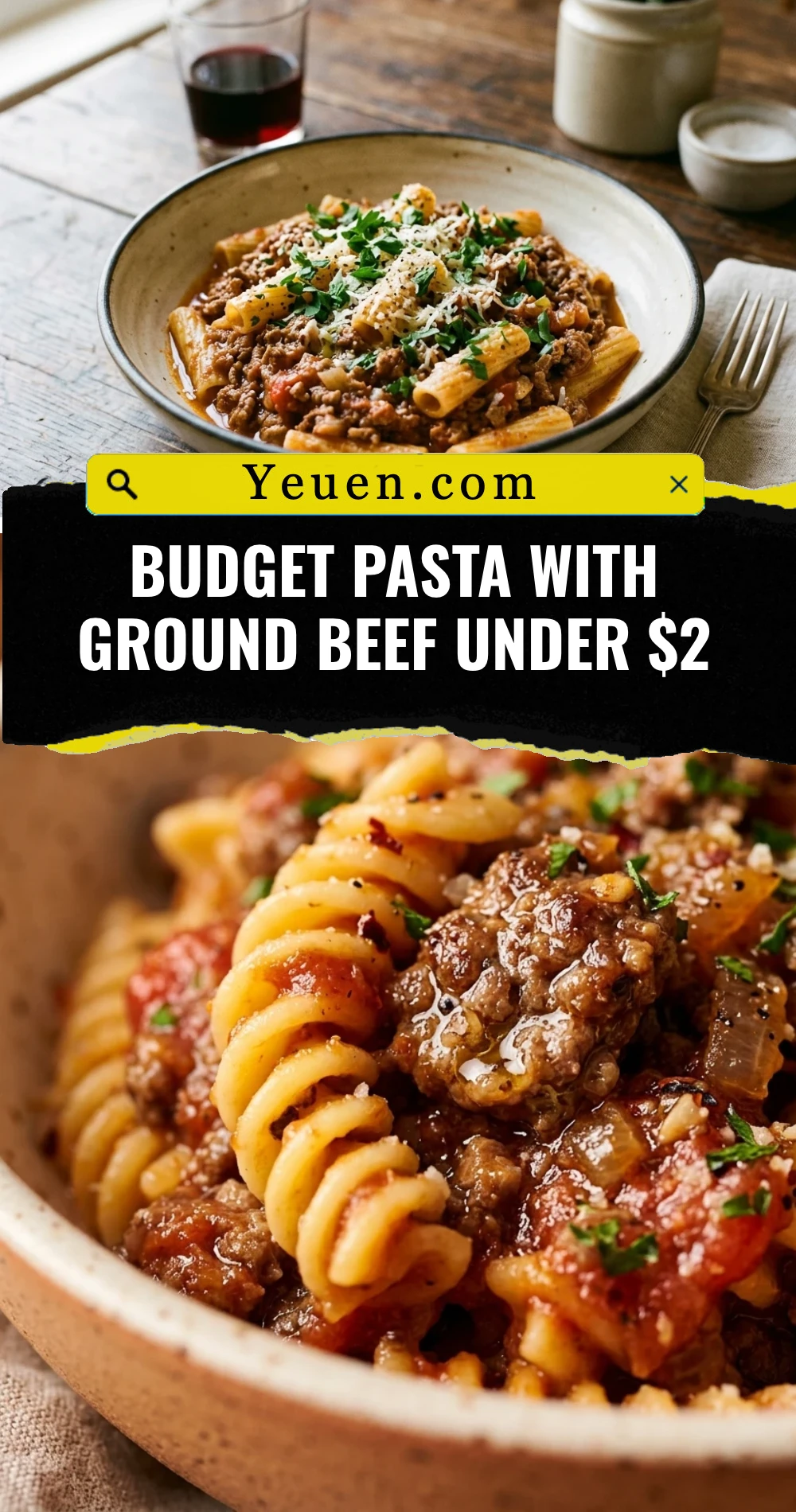 Budget Pasta With Ground Beef Under $2