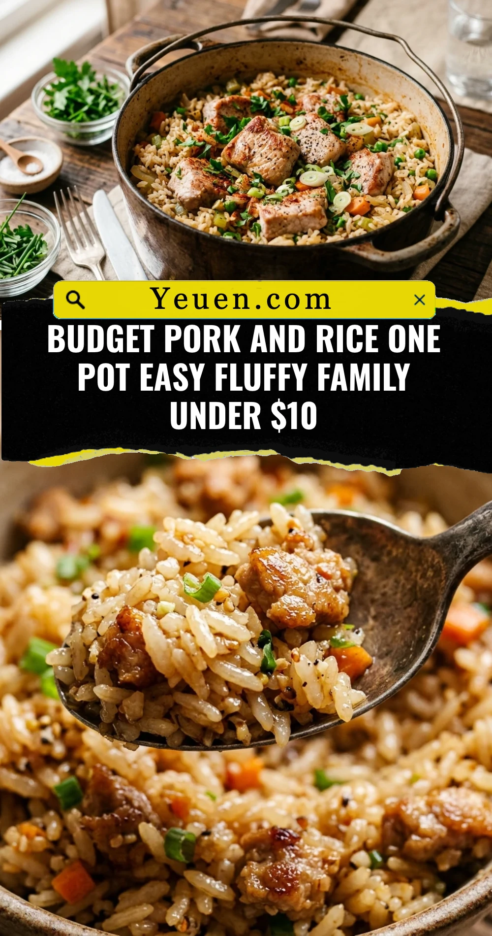 Budget Pork And Rice One Pot Easy Fluffy Family Under $10