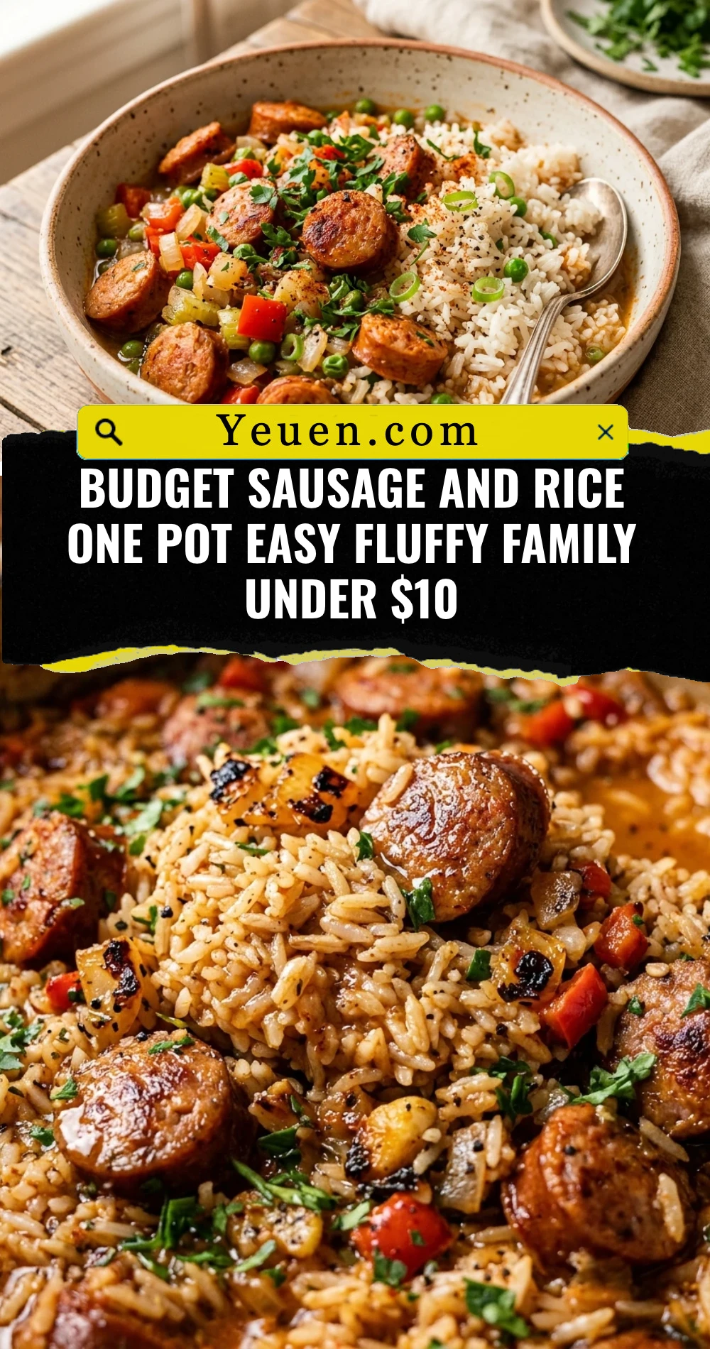 Budget Sausage And Rice One Pot Easy Fluffy Family Under $10