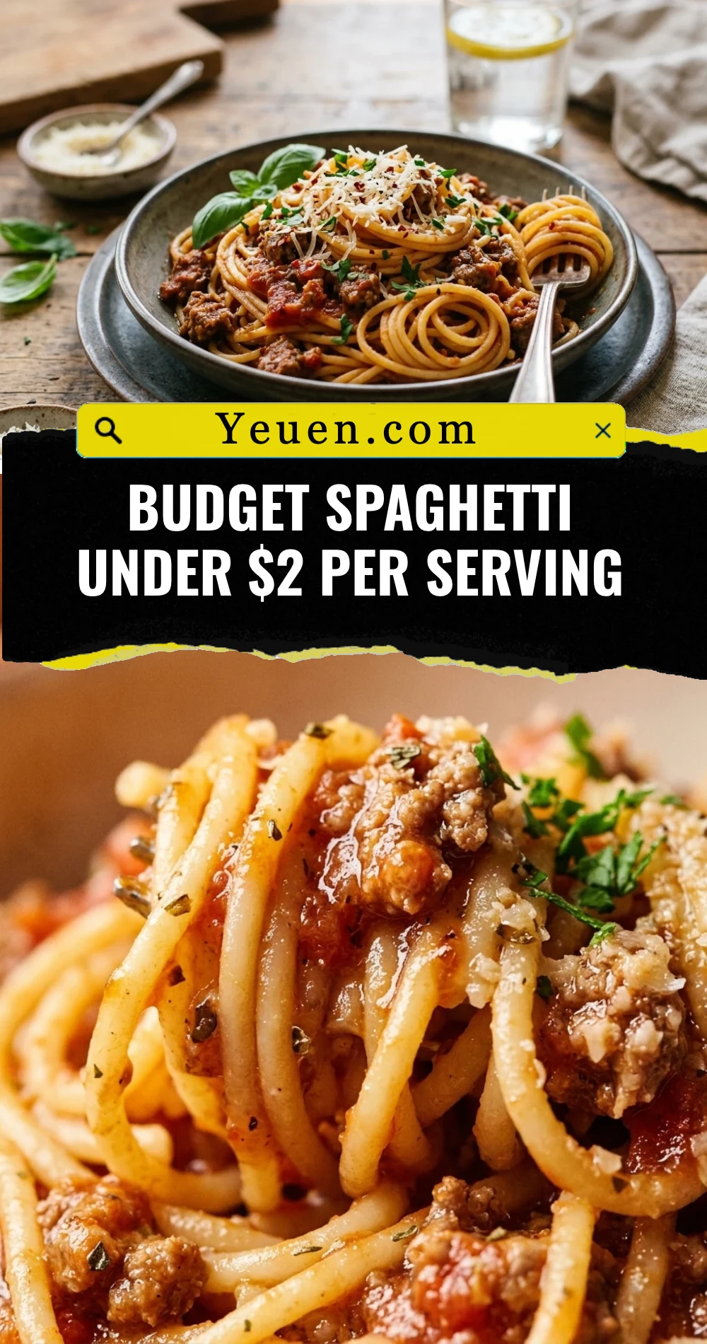 Budget Spaghetti Under $2 Per Serving