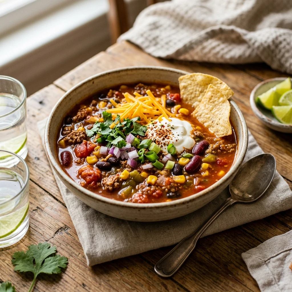 Budget Taco Soup With Ground Beef Under $10 Meal Prep