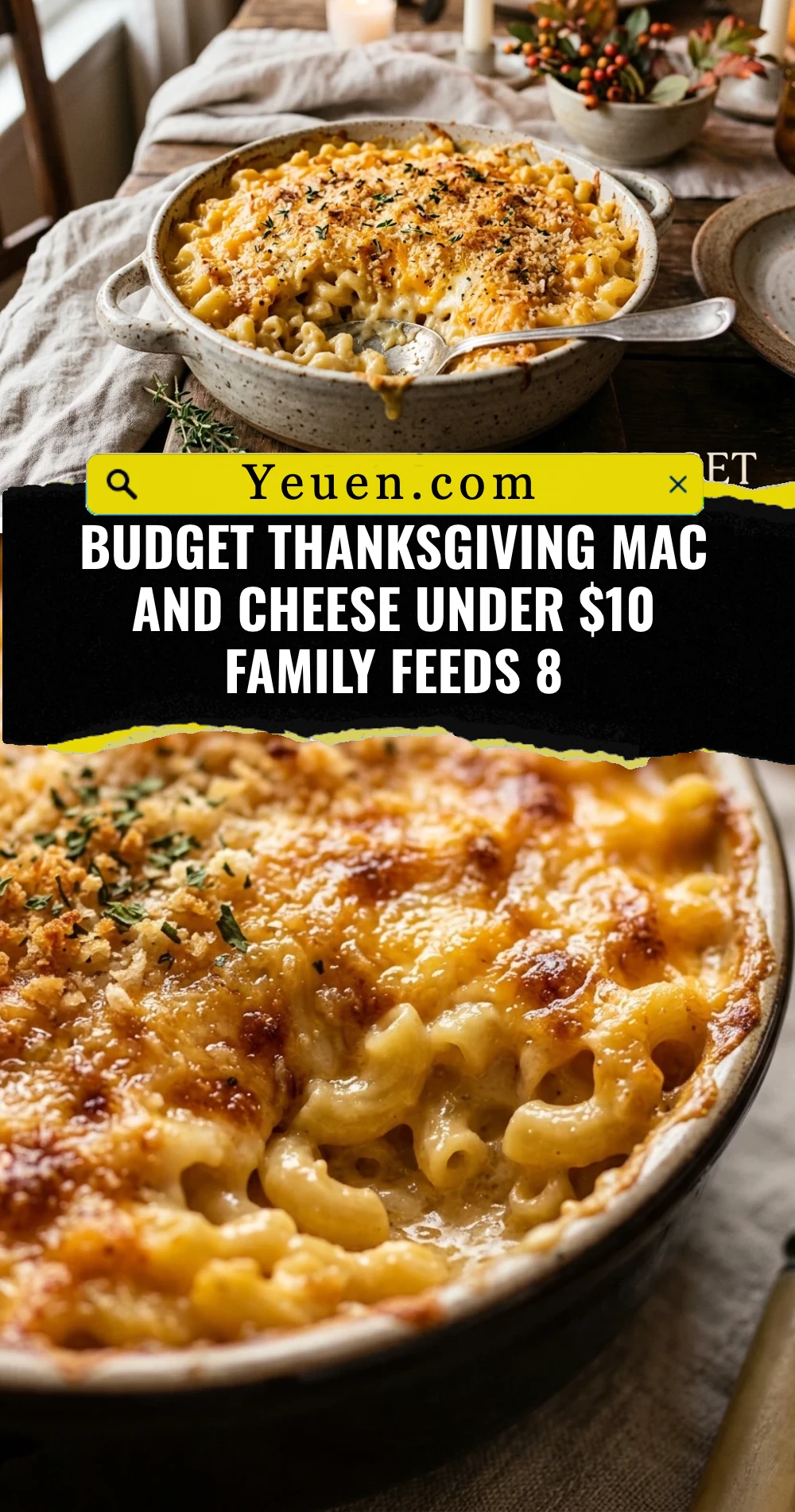 Budget Thanksgiving Mac And Cheese Under $10 Family Feeds 8