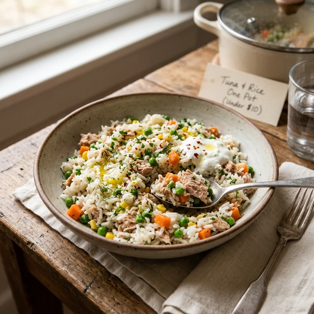 Budget Tuna And Rice One Pot Easy Fluffy Family Under $10