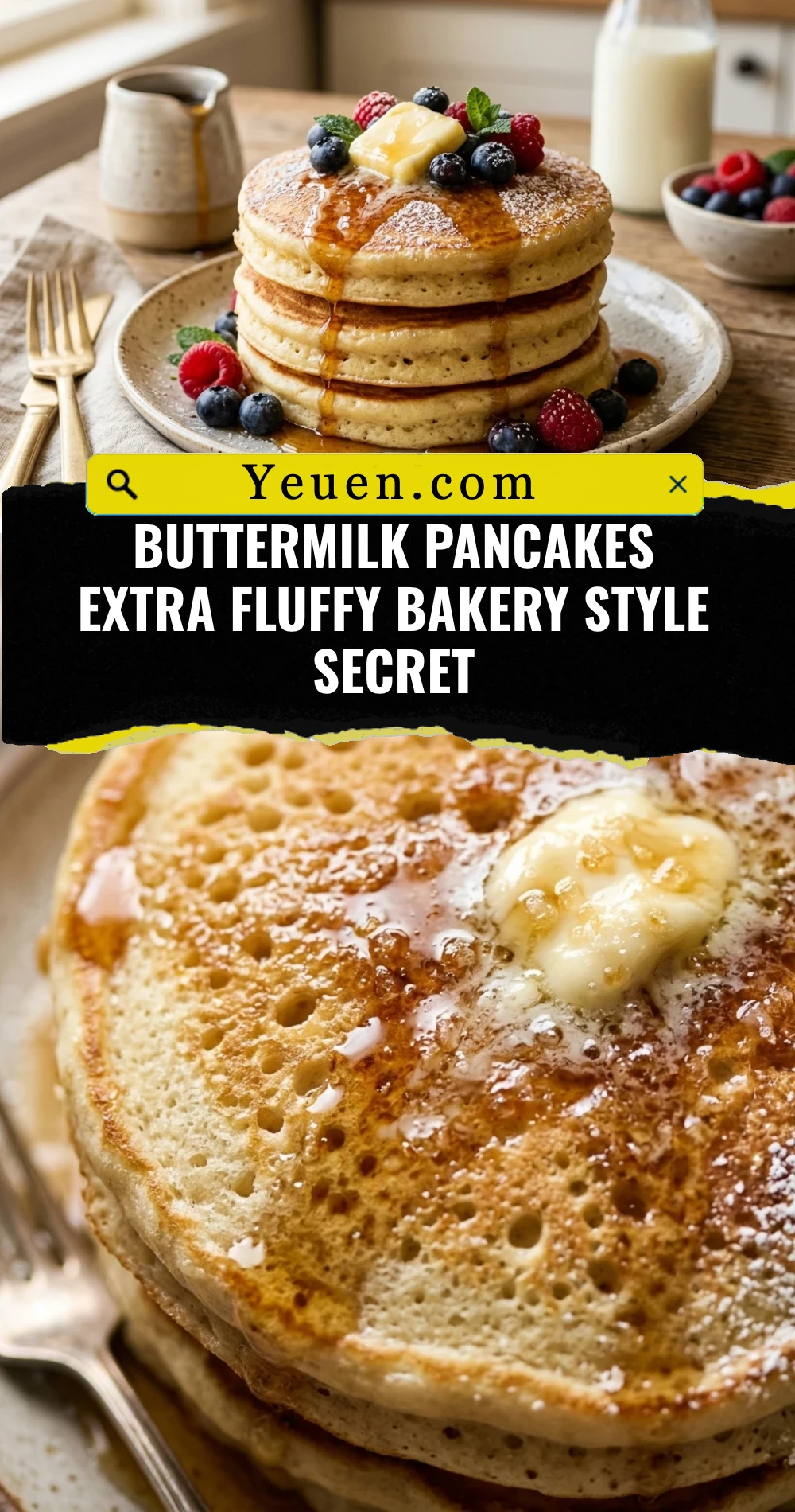 Buttermilk Pancakes Extra Fluffy Bakery Style Secret