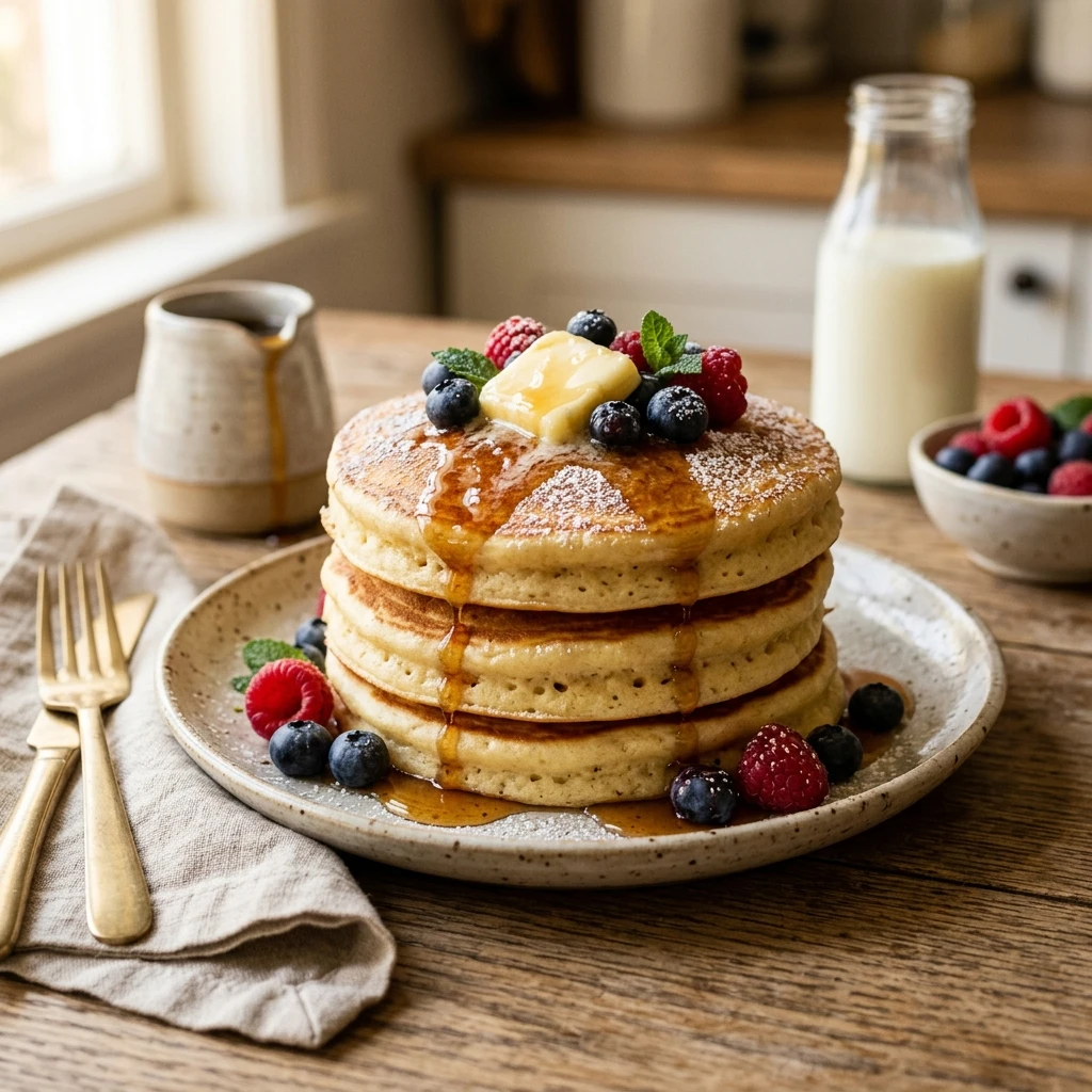 Buttermilk Pancakes Extra Fluffy Bakery Style Secret
