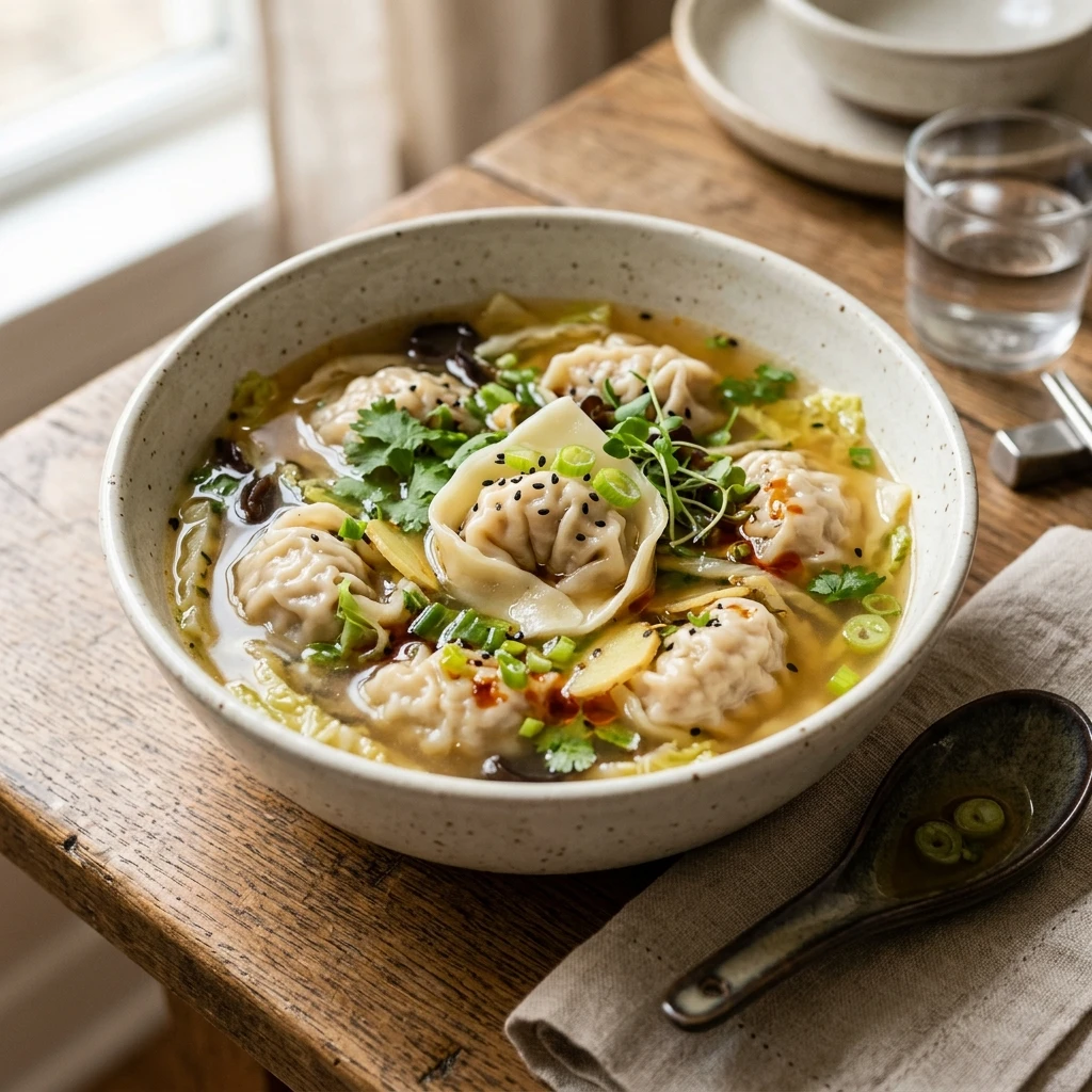 Cabbage Dumplings Soup Wonton Budget 2026 Easy Asian Healthy