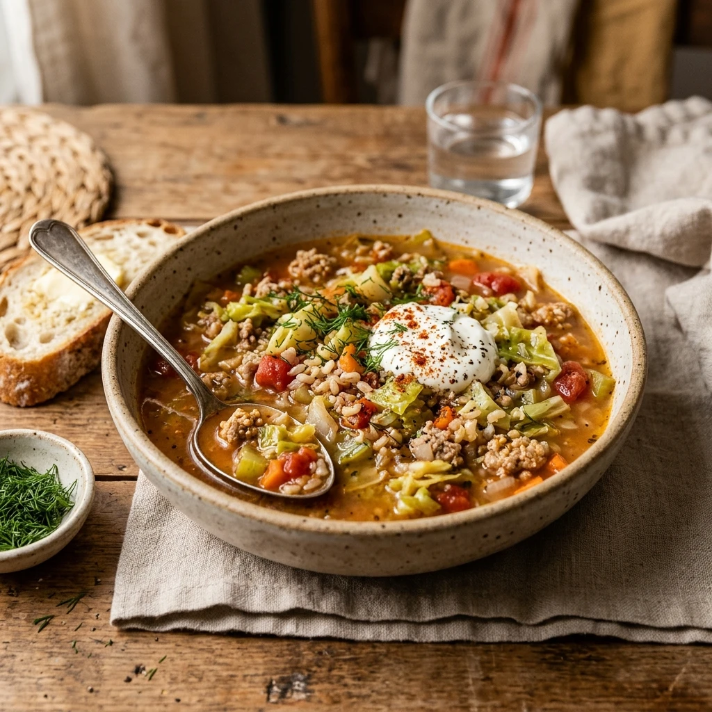 Cabbage Roll Soup Deconstructed Healthy Detox Budget 2026 Easy Cozy