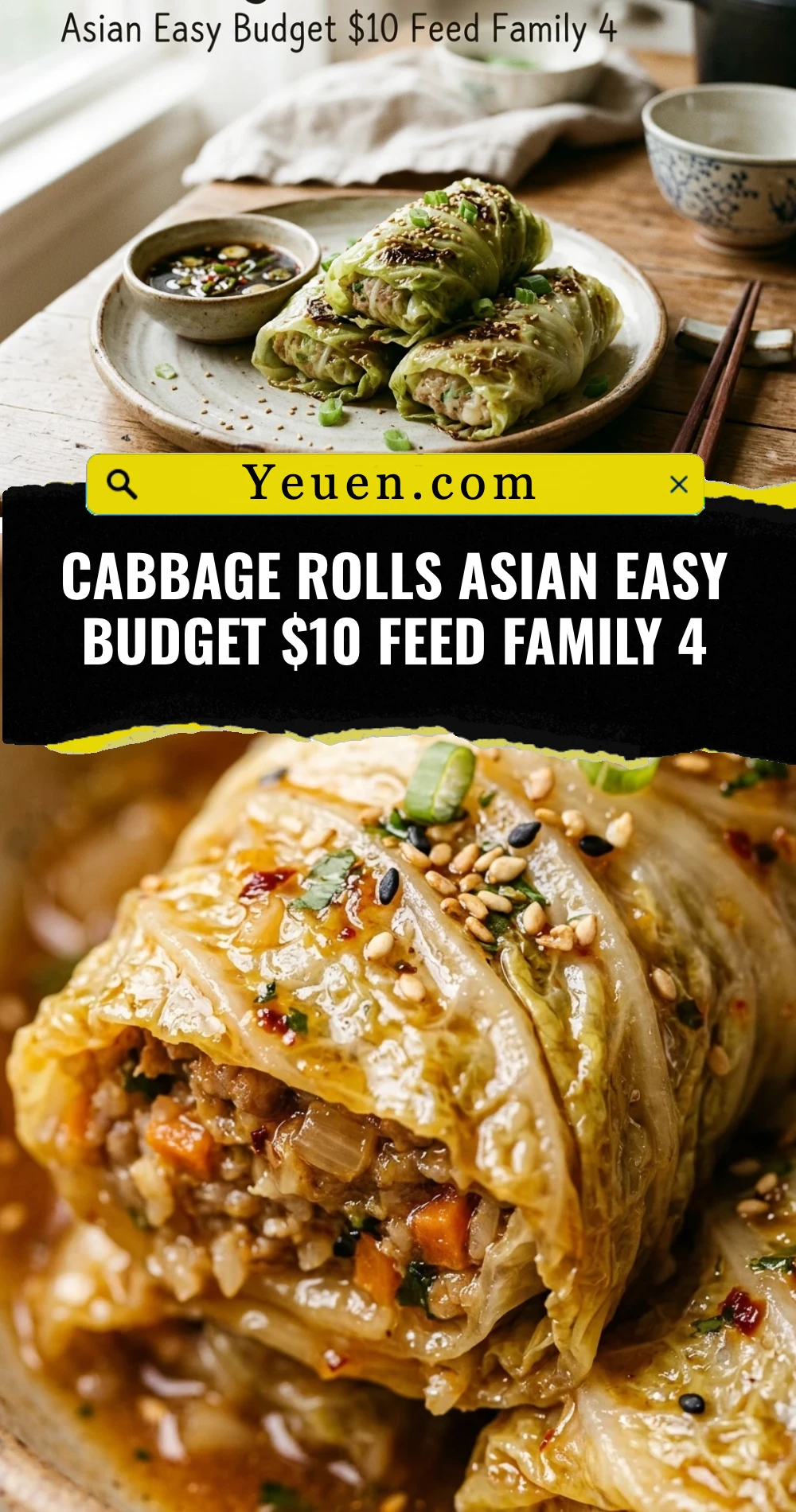 Cabbage Rolls Asian Easy Budget $10 Feed Family 4