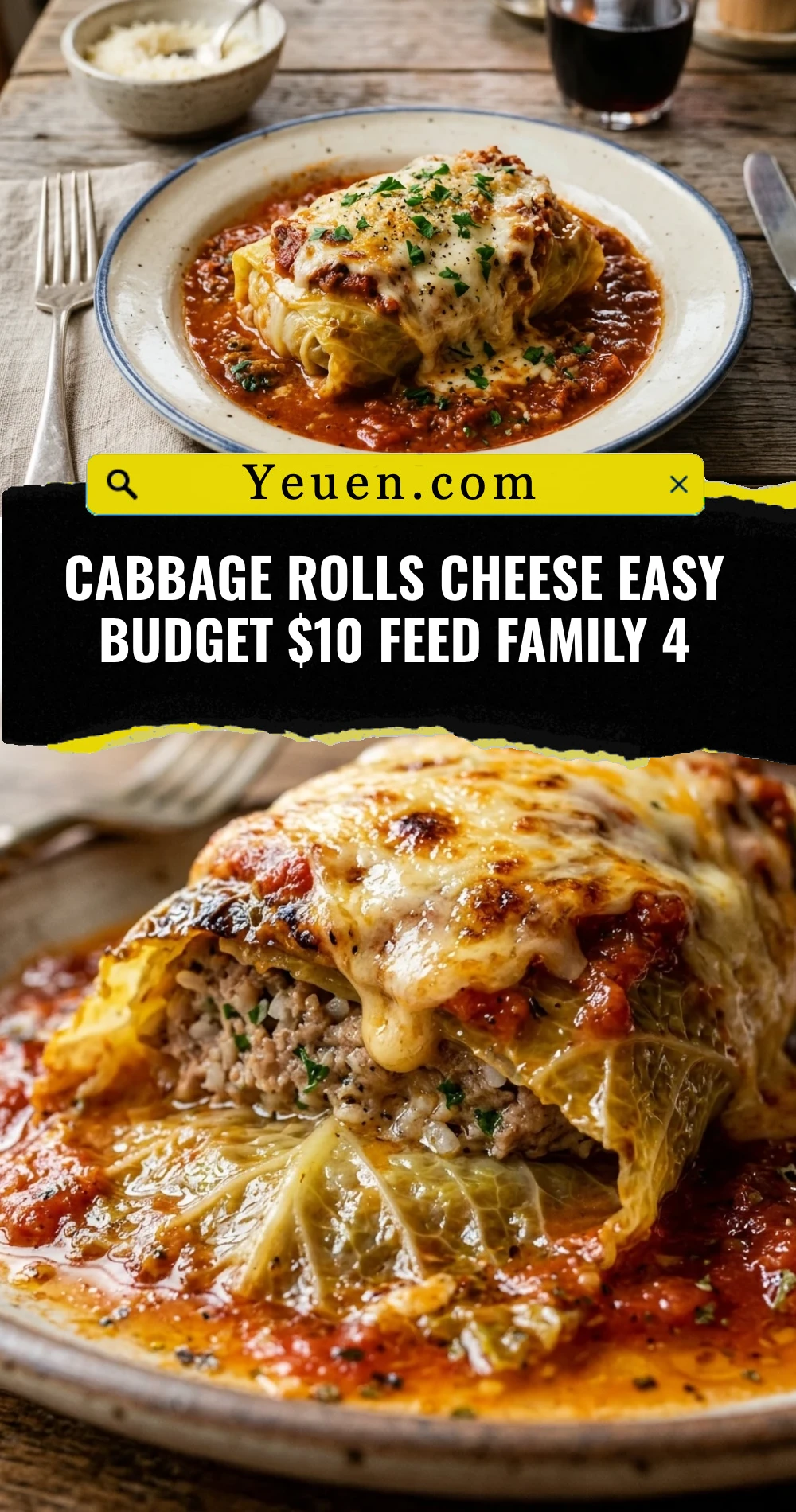 Cabbage Rolls Cheese Easy Budget $10 Feed Family 4