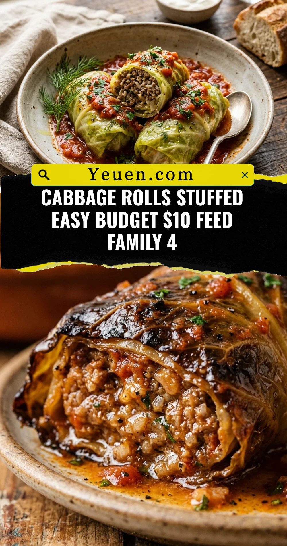 Cabbage Rolls Stuffed Easy Budget $10 Feed Family 4