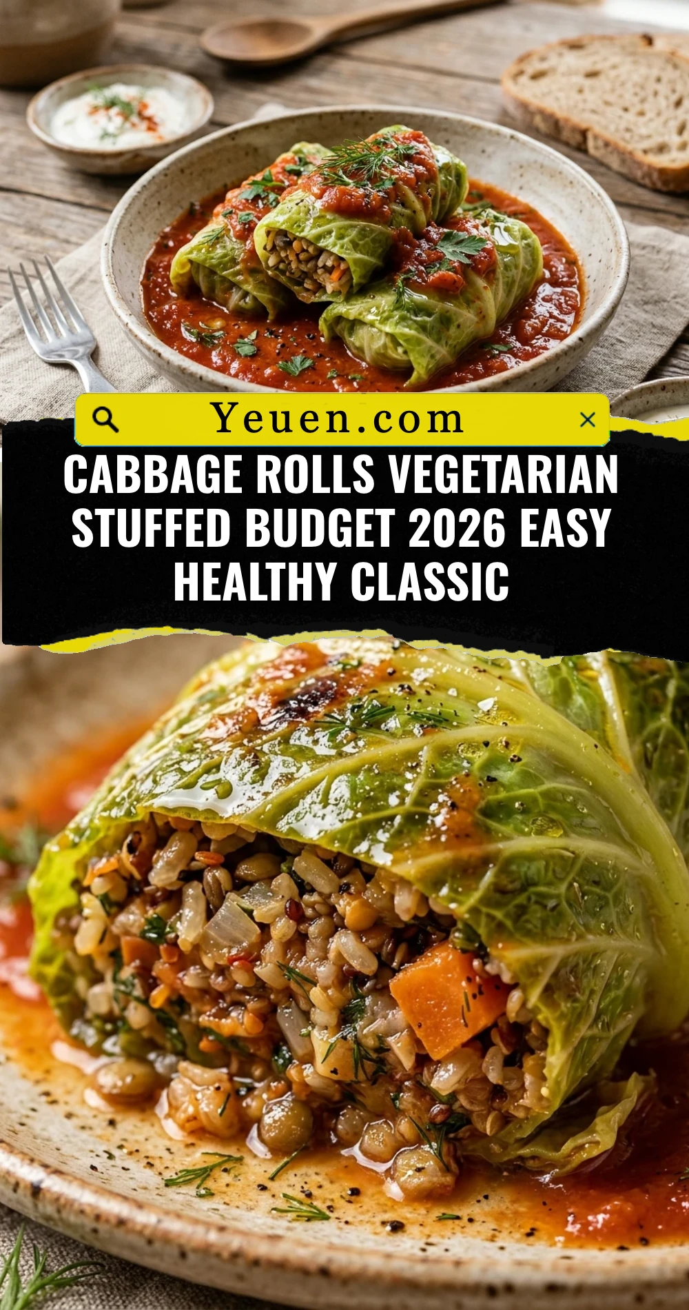Cabbage Rolls Vegetarian Stuffed Budget 2026 Easy Healthy Classic